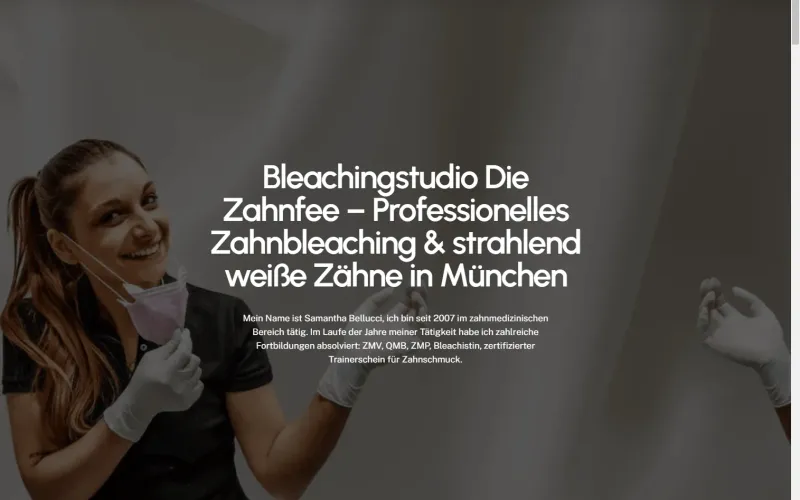 Website-Vorschau: Bleachingstudio Die Zahnfee